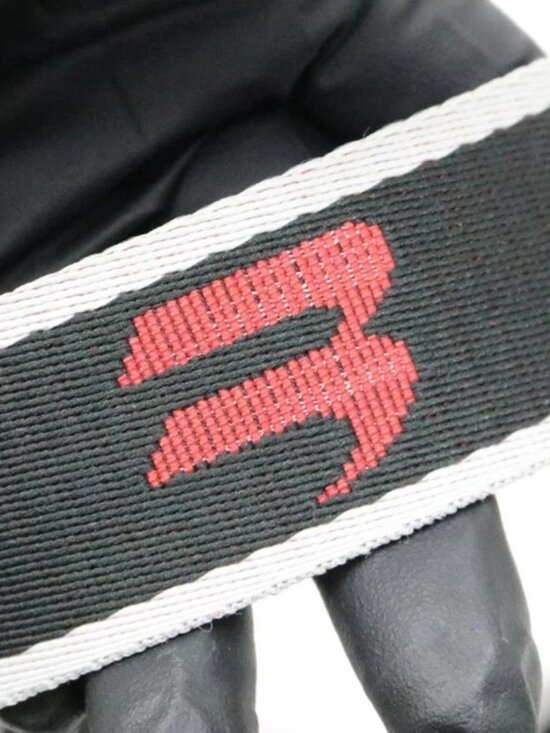 Balenciaga Men\'s Double D Ring Adjustable Logo Belt One Size - Black/White/Red main image 7